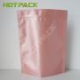 Custom printed pink gravure printing aluminum foil kraft paper bag with zipper for cosmetics