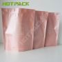 Custom printed pink gravure printing aluminum foil kraft paper bag with zipper for cosmetics