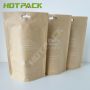 Gravure printing  brown kraft paper aluminum foil packaging bags with zipper