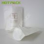 Custom white kraft paper packaging bag with zipper for cosmetics