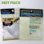 Custom logo printed  transparent soft plastic fishing package small bait 3 side seal bag