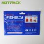 Custom print wholesale fishing lure package plastic packing 3 side seal bag with clear window