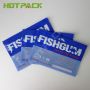 Custom print wholesale fishing lure package plastic packing 3 side seal bag with clear window