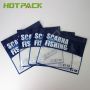 Transparent packaging bags fishing bait lure zip lock plastic 3 side seal packaging bags