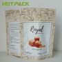 Food grade matte plastic tea mylar bags resealable zipper stand up bags with own logo