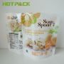 OEM food grade glossy finished mylar bag custom plastic stand up soup pouch