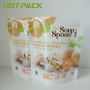 OEM food grade glossy finished mylar bag custom plastic stand up soup pouch