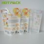 High barrier mylar packaging bag glossy plastic custom print stand up transparent window pouch