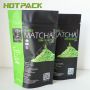 Resealable customized aluminum foil matcha pouch stand up zipper tea powder mylar bags