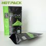 Resealable customized aluminum foil matcha pouch stand up zipper tea powder mylar bags