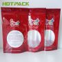 Candy Packaging Bag With Clear Window Custom Own Logo Stand Up Mylar Pouch