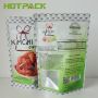 Customize printing foil mylar frosted surface stand up zipper packaging kimchi bag
