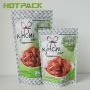 Fast shipping customize print frosted zip lock kimchi packaging bag stand up zipper food doypack