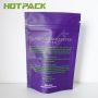 Matte surface zipper standing pouch for powdered food frosted plastic food packaging bags