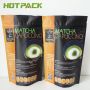 New style customized moisture proof al stand up packaging matcha powder plastic bag