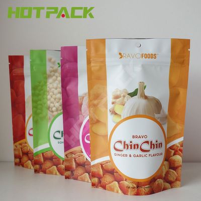 Hot sale food grade candy biscuit snack plastic food packaging stand up bags