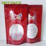 Printing metallic foil healthy snack candy stand up pouch with zipper window 