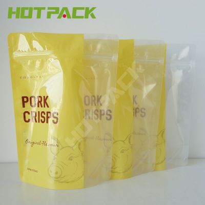 Customized shaped aluminum foil plastic snacks food packing stand up pouch 