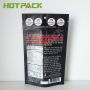 Matte black food grade aluminum foil food packaging  stand up pouch with zipper