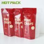 Food packaging custom printing zipper top clear window snack dry fruit Biscuits stand up bags