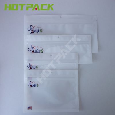 Custom printed resealable plastic fishing lure smell proof packag bag