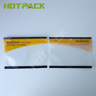 Transparent mylar storage food package  zipper soft fish lure packaging bags