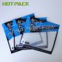 Custom zipper plastic  transparent fishing feed 3 side deal packaging bags