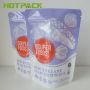 Custom design clear plastic mylar zipper top stand up bag edible packaging soup bag