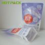 Custom design clear plastic mylar zipper top stand up bag edible packaging soup bag