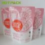 Holographic food safe plastic stand up soup pouch with resealable zipper bag