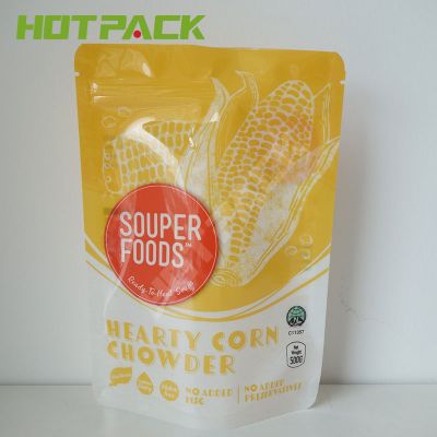 Oem factory price soup stand up mylar bags smell proof plastic packaging bags with zipper