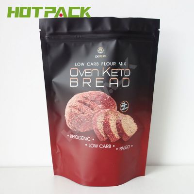 Wholesale bread package with reusable zipper mylar stand up zipper plastic bag for bread