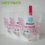 Plastic printed laminated zipper food package stand up mylar packaging bags with clear window