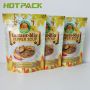 Food grade aluminum foil stand up zipper pouch for packaging soup with logo