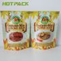 Resealable plastic stand up zipper food pouch custom printing mylar bag for packaging soup