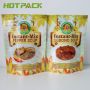 Resealable plastic stand up zipper food pouch custom printing mylar bag for packaging soup