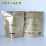 OEM mylar gold printing laminated foil glossy plastic reusable zipper stand up pouch for capsules