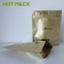 OEM mylar gold printing laminated foil glossy plastic reusable zipper stand up pouch for capsules