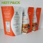 Food grade custom printed biodegradable kraft paper packaging bag stand up food pouch foil flour bag