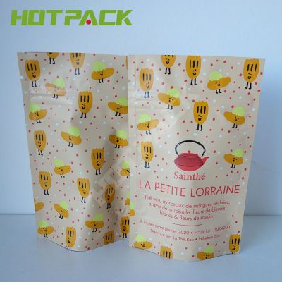 Laminated multiple layer plastic aluminum foil dry fruit/tea mylar packaging bag