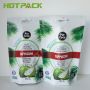 Wholesale custom logo matte stand up food pouch packaging coconut water powder bag