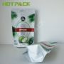 Wholesale custom logo matte stand up food pouch packaging coconut water powder bag