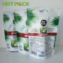 Wholesale custom logo matte stand up food pouch packaging coconut water powder bag