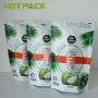 Coconut water powder bag with custom logo design printing gloss plastic doypack for powder