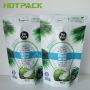 Matte laminating aluminum foil packaging bag stand up zipper plastic pouch for coconut water powder