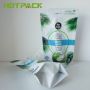 Matte laminating aluminum foil packaging bag stand up zipper plastic pouch for coconut water powder