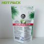 Heat seal custom stand up food pouch packaging coconut water powder plastic bag with eruo hole