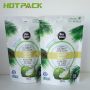 Matte customized coconut water powder packaging bag aluminum zipper plastic mylar pouch 