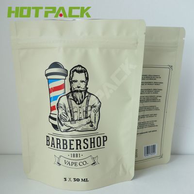 Custom Print Wholesale barbershop Packaging Matte Plastic Stand Up Bags