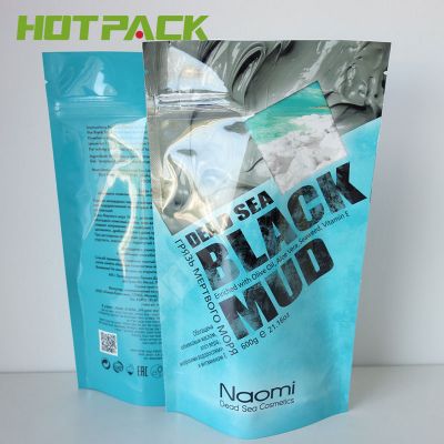 Custom Laminated With Zipper Mylar Plastic Stand up Bag For Mud Packaging